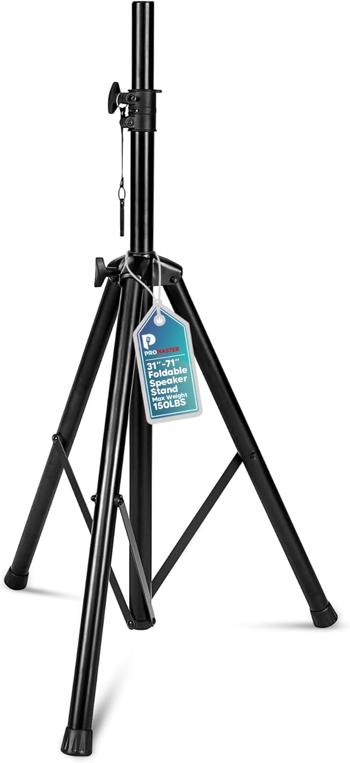 ProMaster Tripod Speaker Stand - Adjustable and Stable Mount