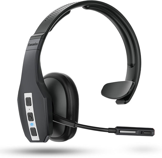 Conambo Trucker Bluetooth Headset, 3-Mic Noise Cancelling, 35Hrs Battery