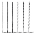 6PCS Auger Drill Bit Set 18in Long - Fast Chip Clearance for Wood