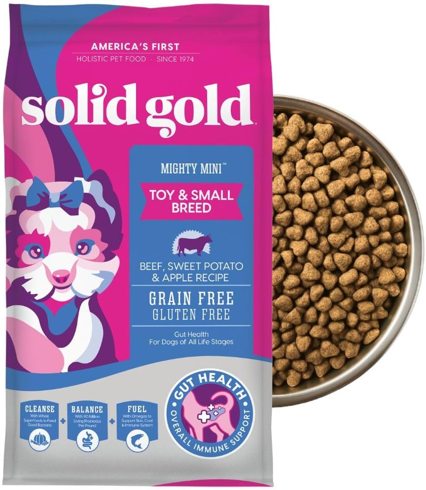 Solid Gold Small Breed Dry Dog Food with Real Beef & Probiotics