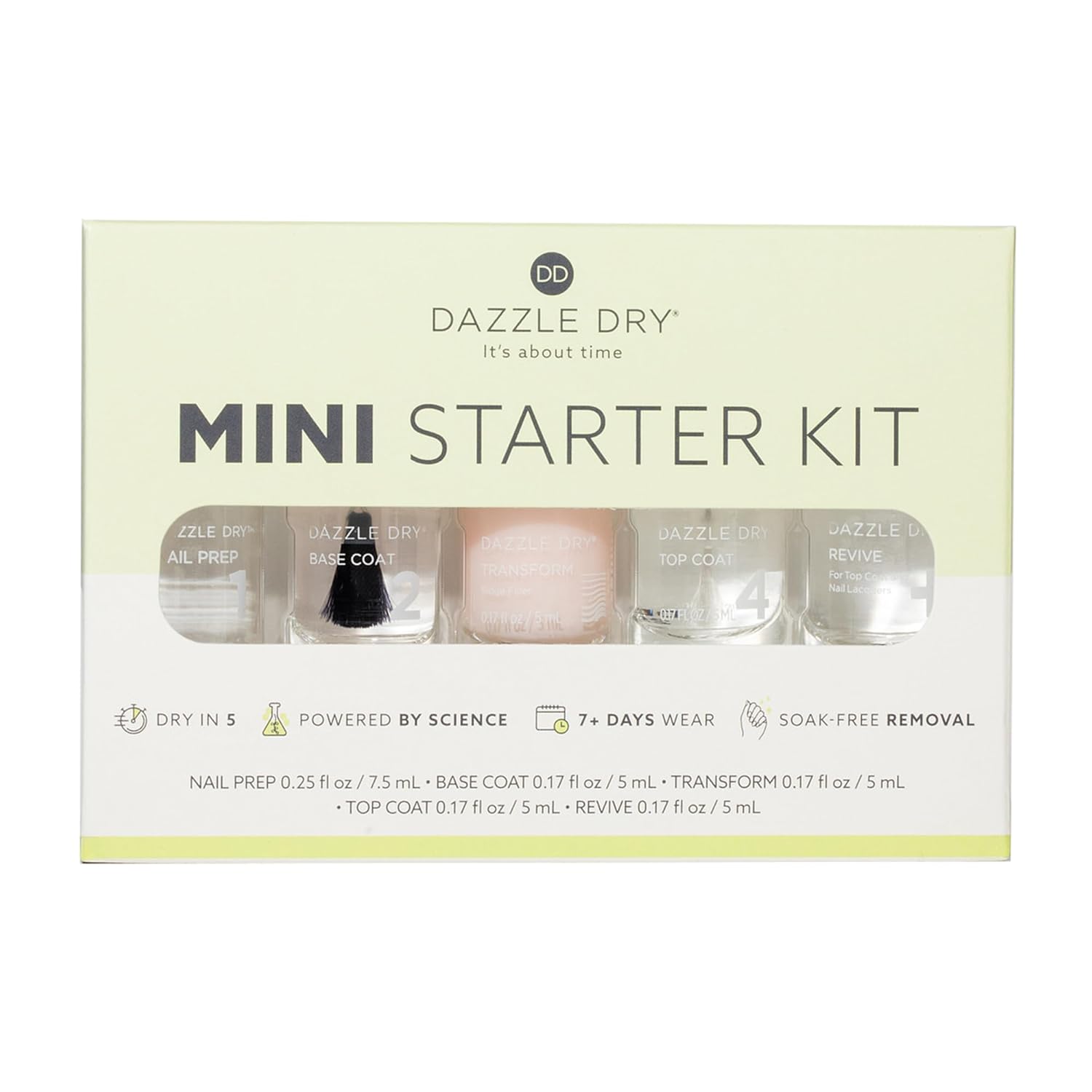 Dazzle Dry Complete Starter Mini Kit for Flawless Nails