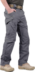 Men's Ripstop Tactical Cargo Pants - Water Resistant Stretch Fit made