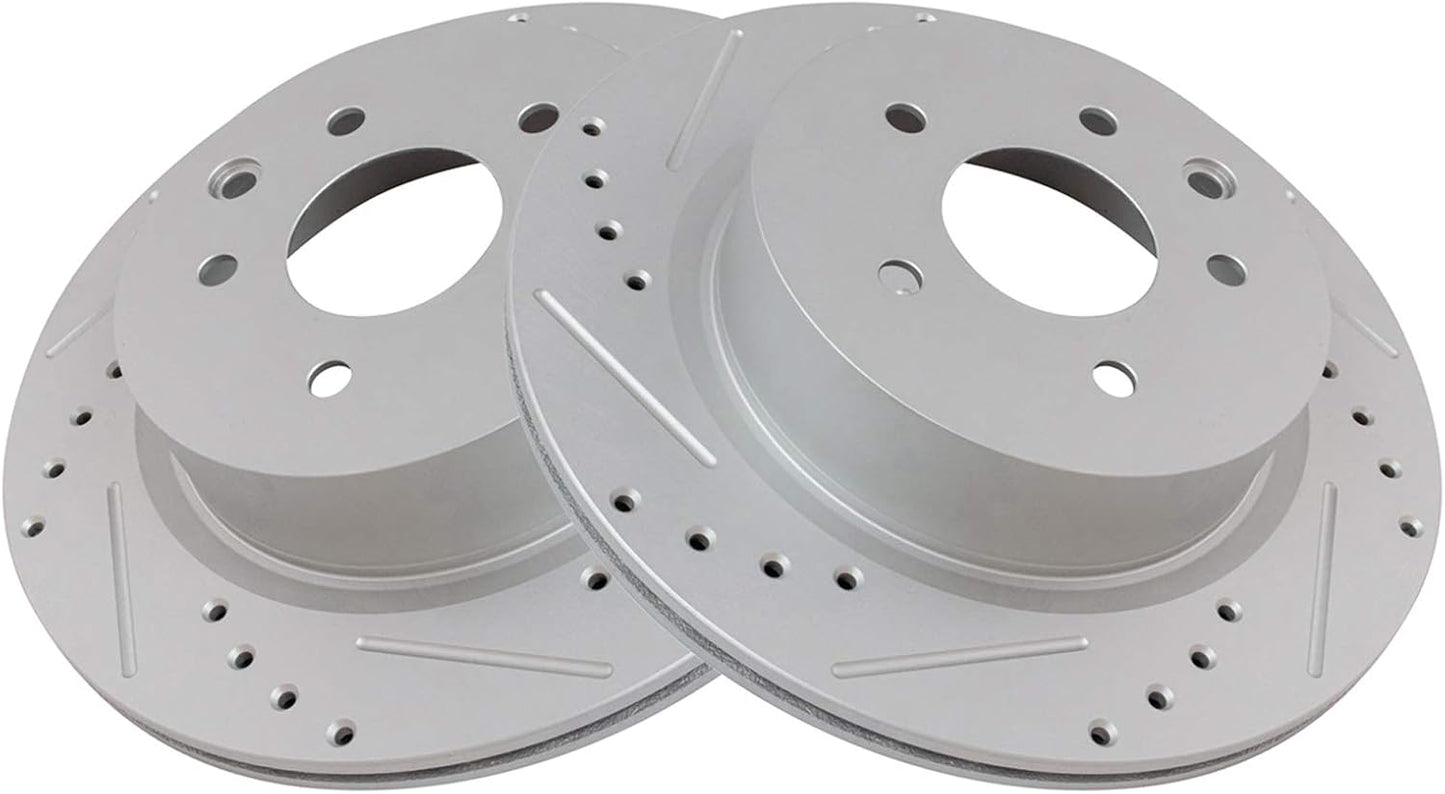 TRQ Rear Performance Brake Rotors Set for Nissan Maxima 2009-2023