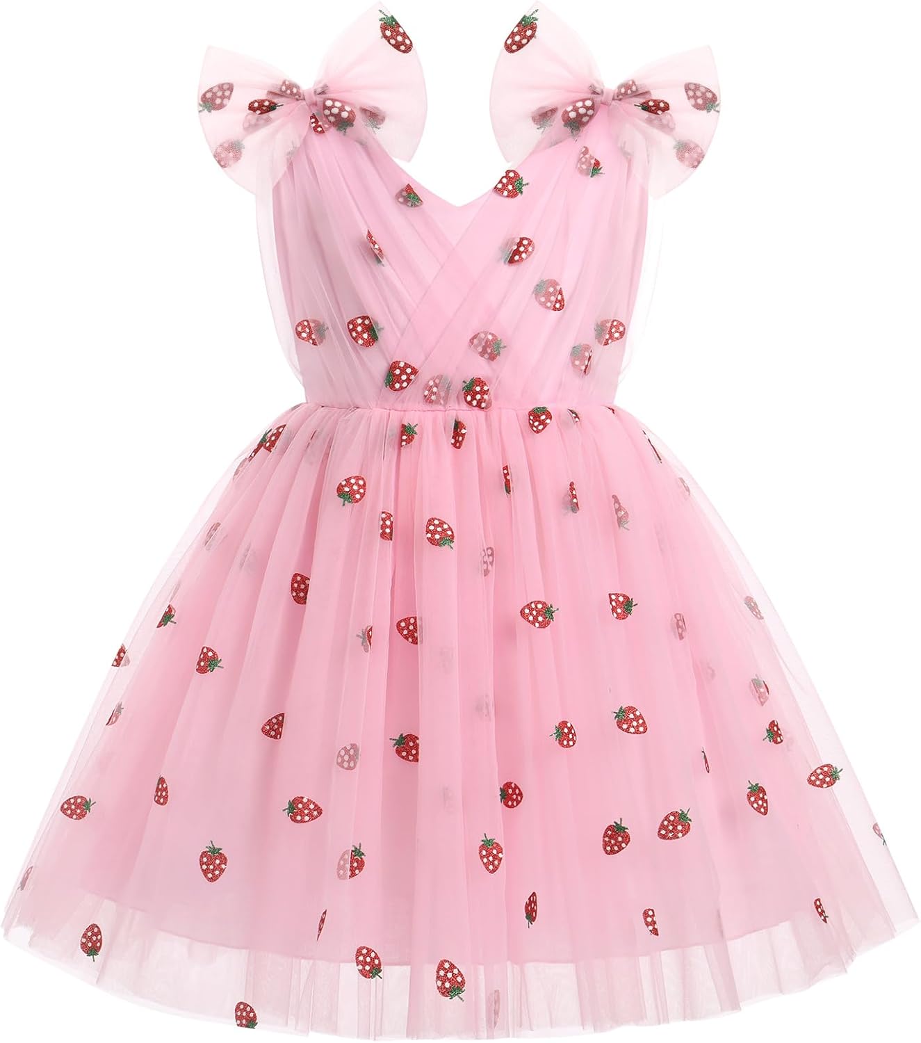 Toddler Girls Butterfly Dress with Sparkle Sequins for Parties