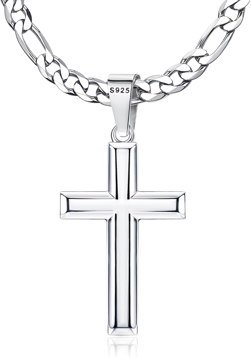 925 Sterling Silver Cross Necklace for Men and Women - Stylish Gift