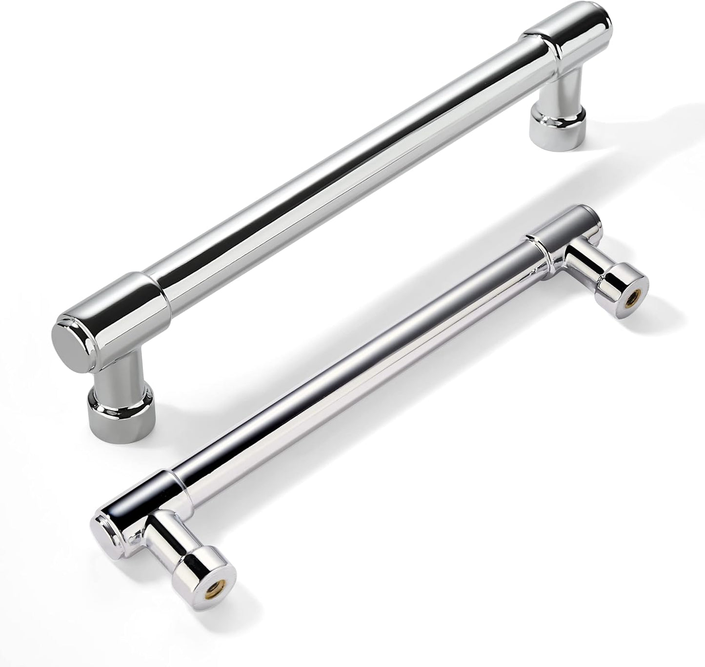 Polished Chrome Cabinet Pulls - 10 Pack 6 Inch Handles for Kitchen