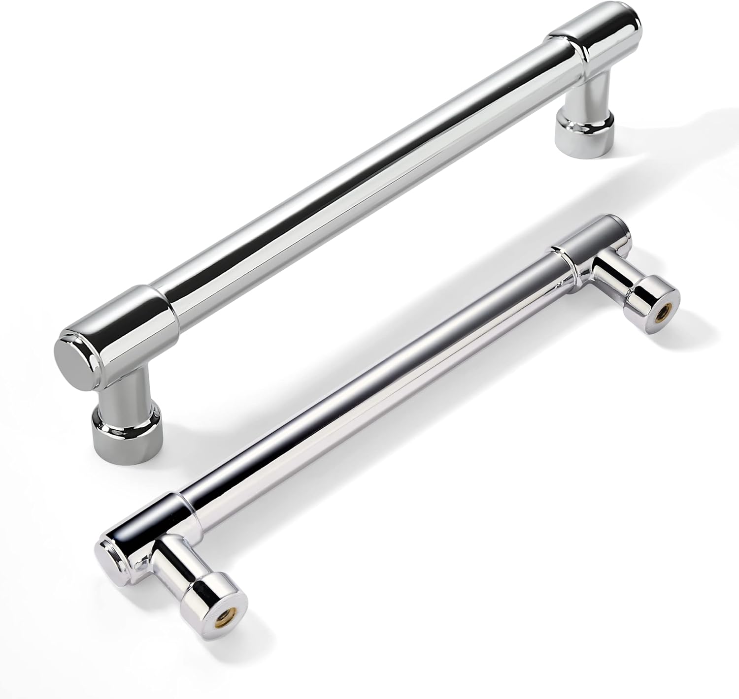 Polished Chrome Cabinet Pulls - 10 Pack 6 Inch Handles for Kitchen