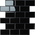 STICKGOO Peel and Stick Subway Tiles 10 Sheets - Thick Black Tile