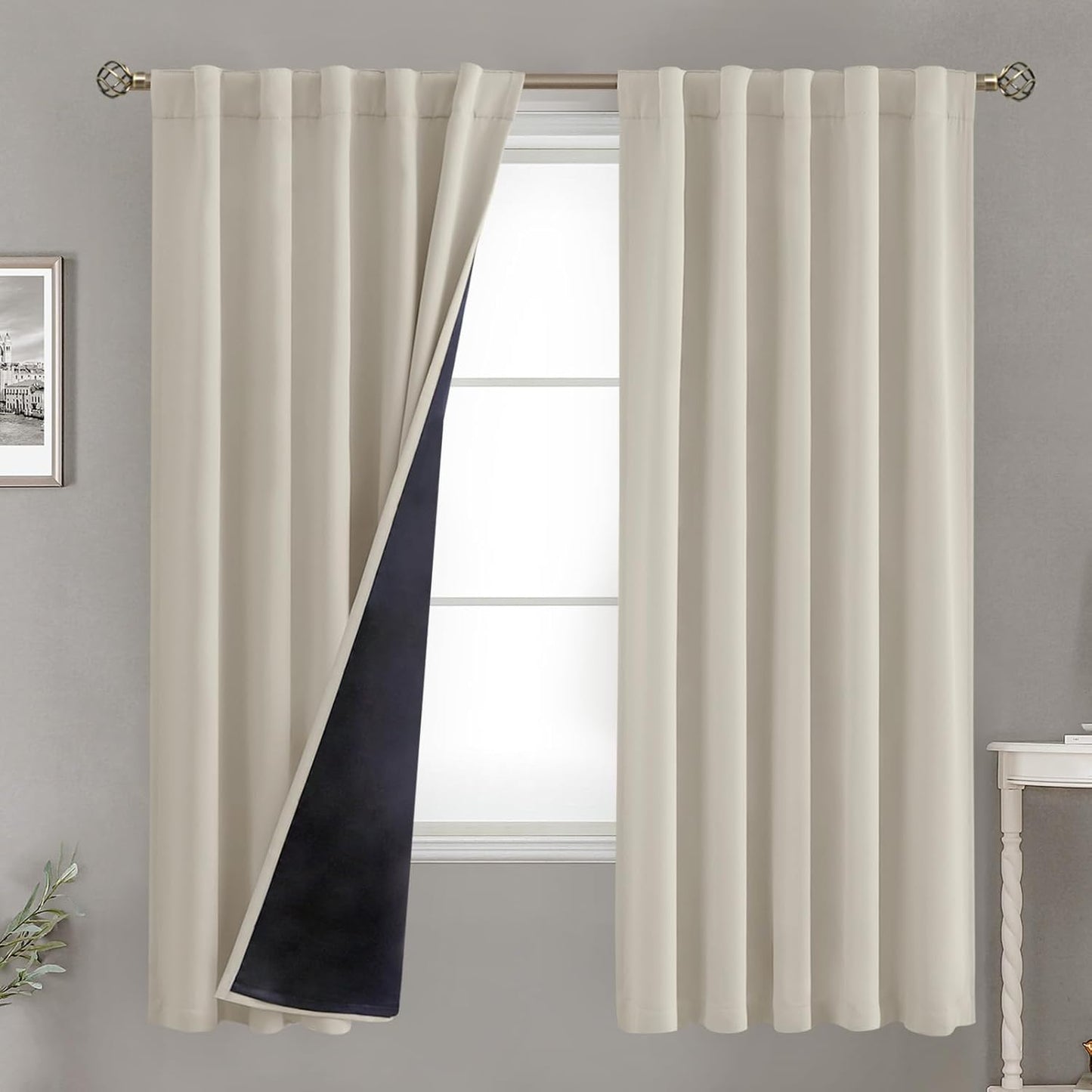 BGment 72 Inch Black Out Curtains for Total Room Darkening