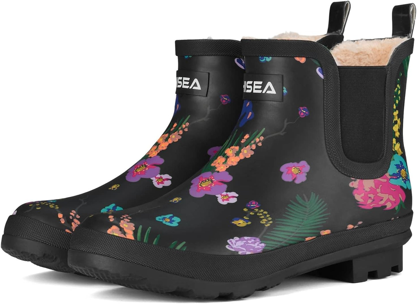 HISEA Women's Plush Rain Boots for Winter and Spring Adventures
