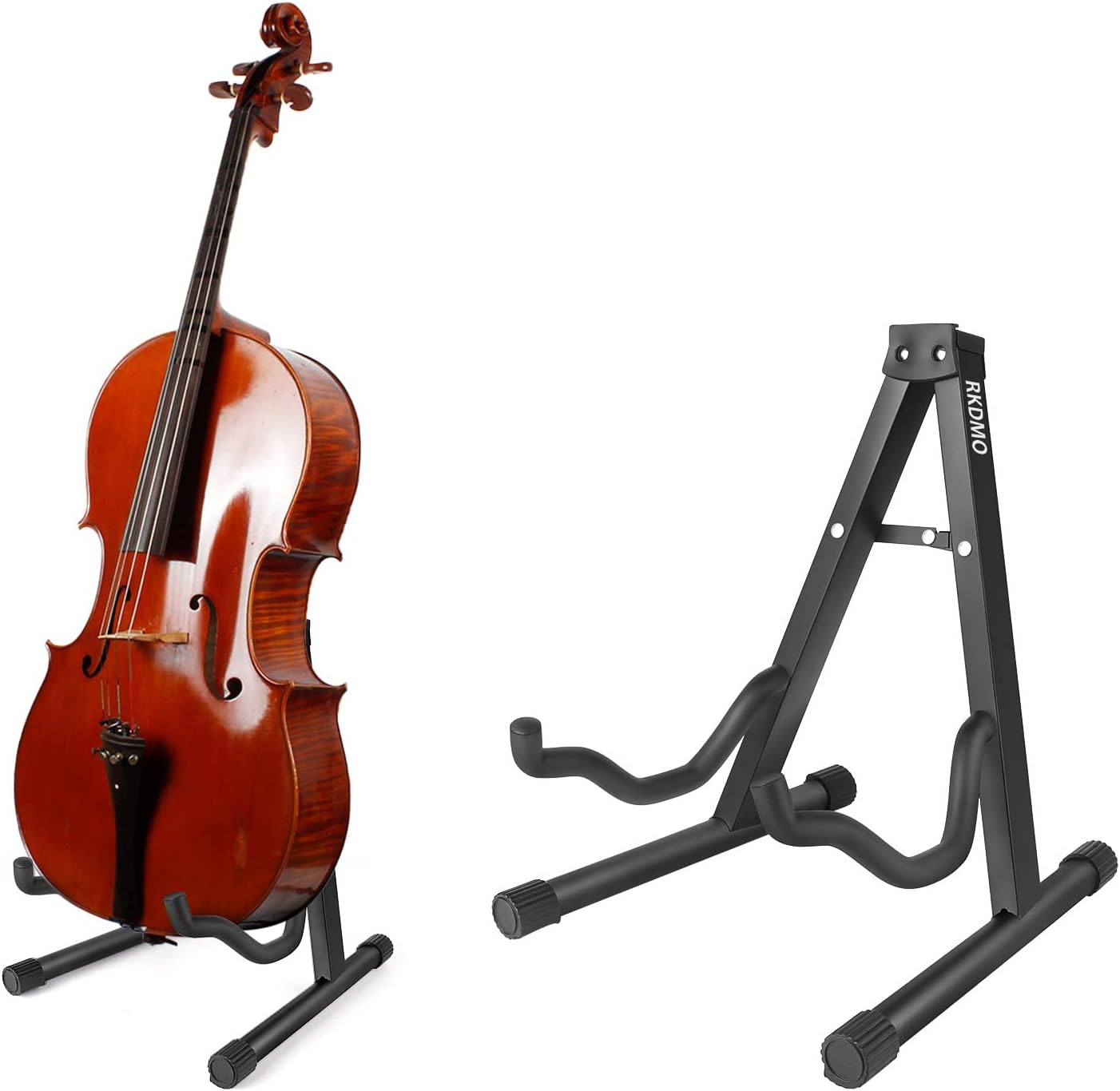 Adjustable Folding Cello Stand for Violin and Cellos - Black