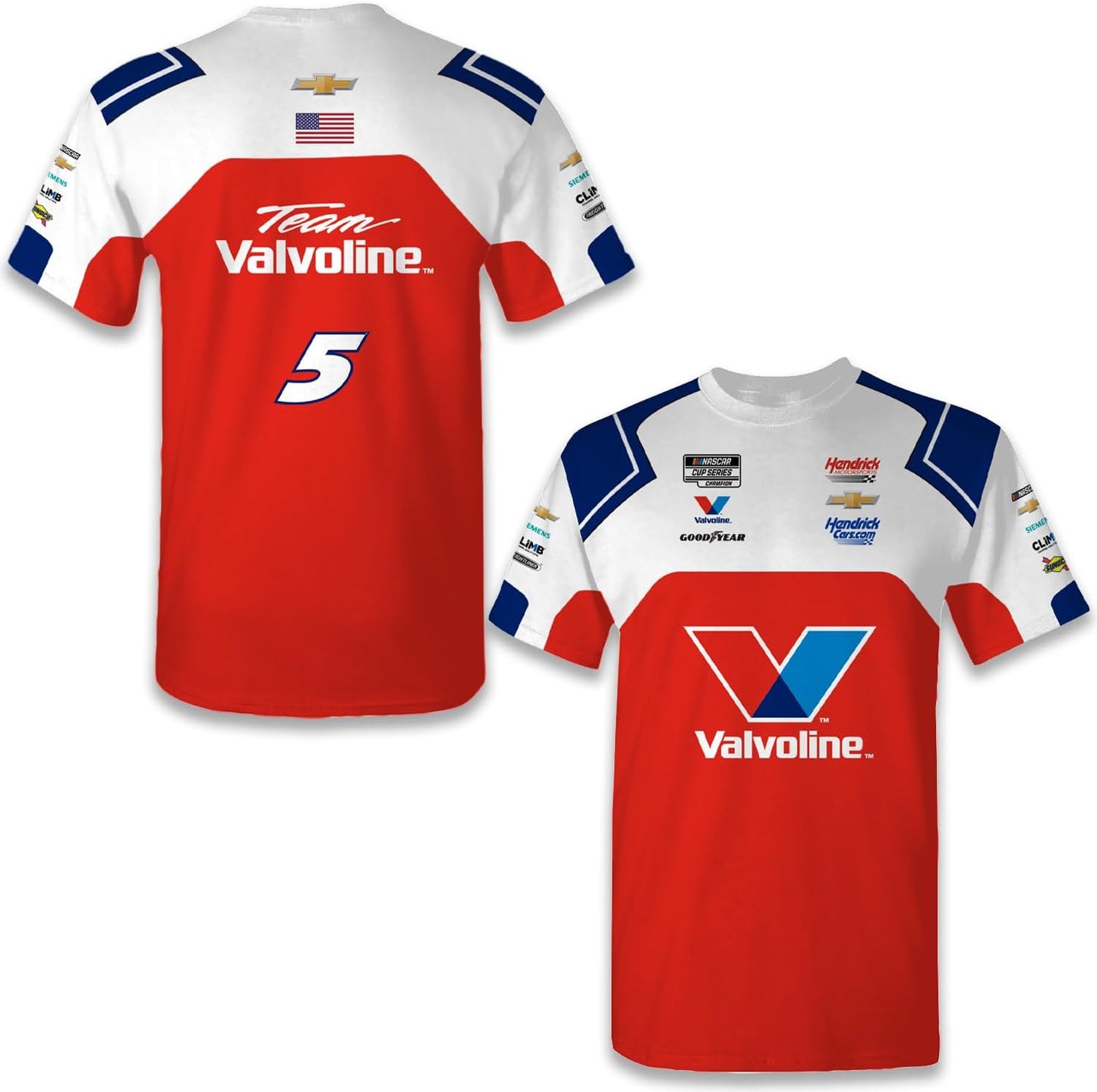 Officially Licensed Short Sleeve Sublimated T-Shirt for Racing Fans