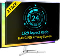 24 in Computer Privacy Screen Filter 2-Pack - Anti-Blue Light Privacy