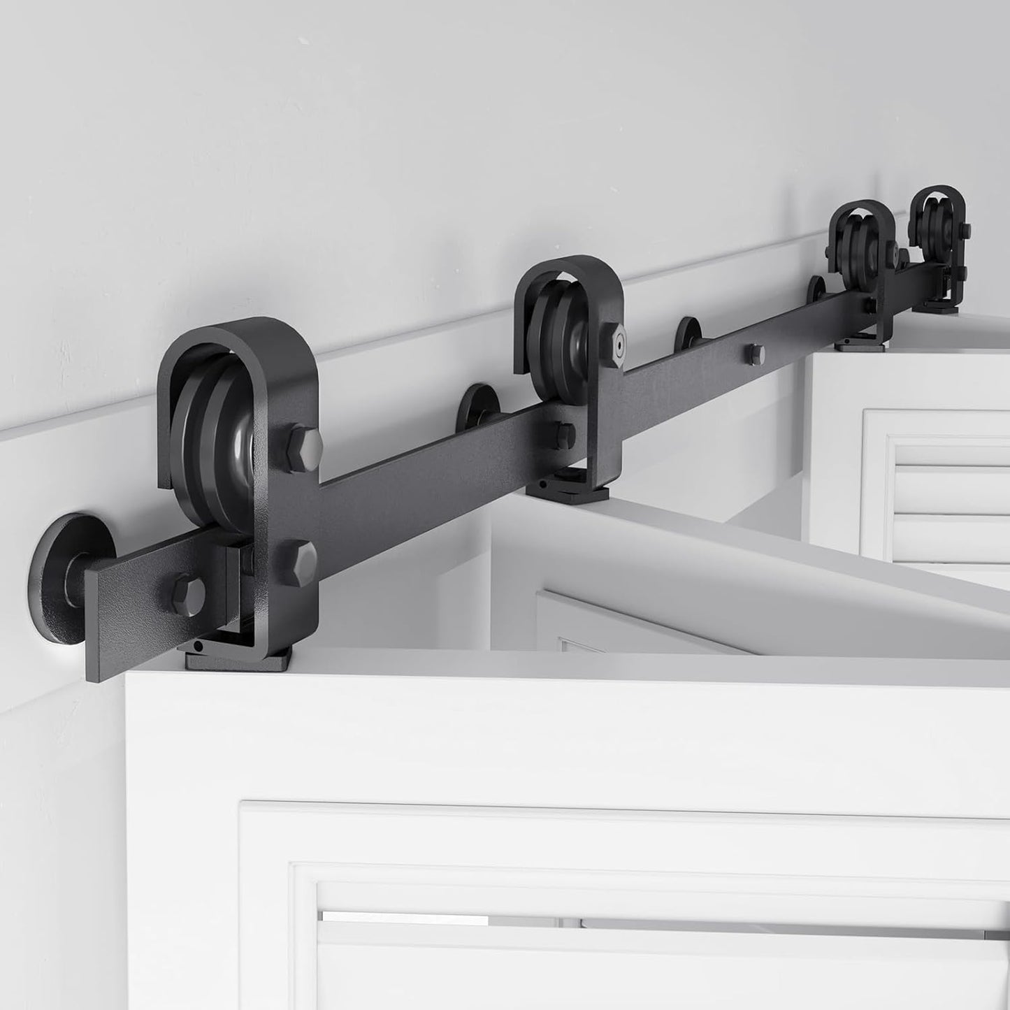64 inch Bifold Barn Door Hardware Track Kit for Smooth Operation