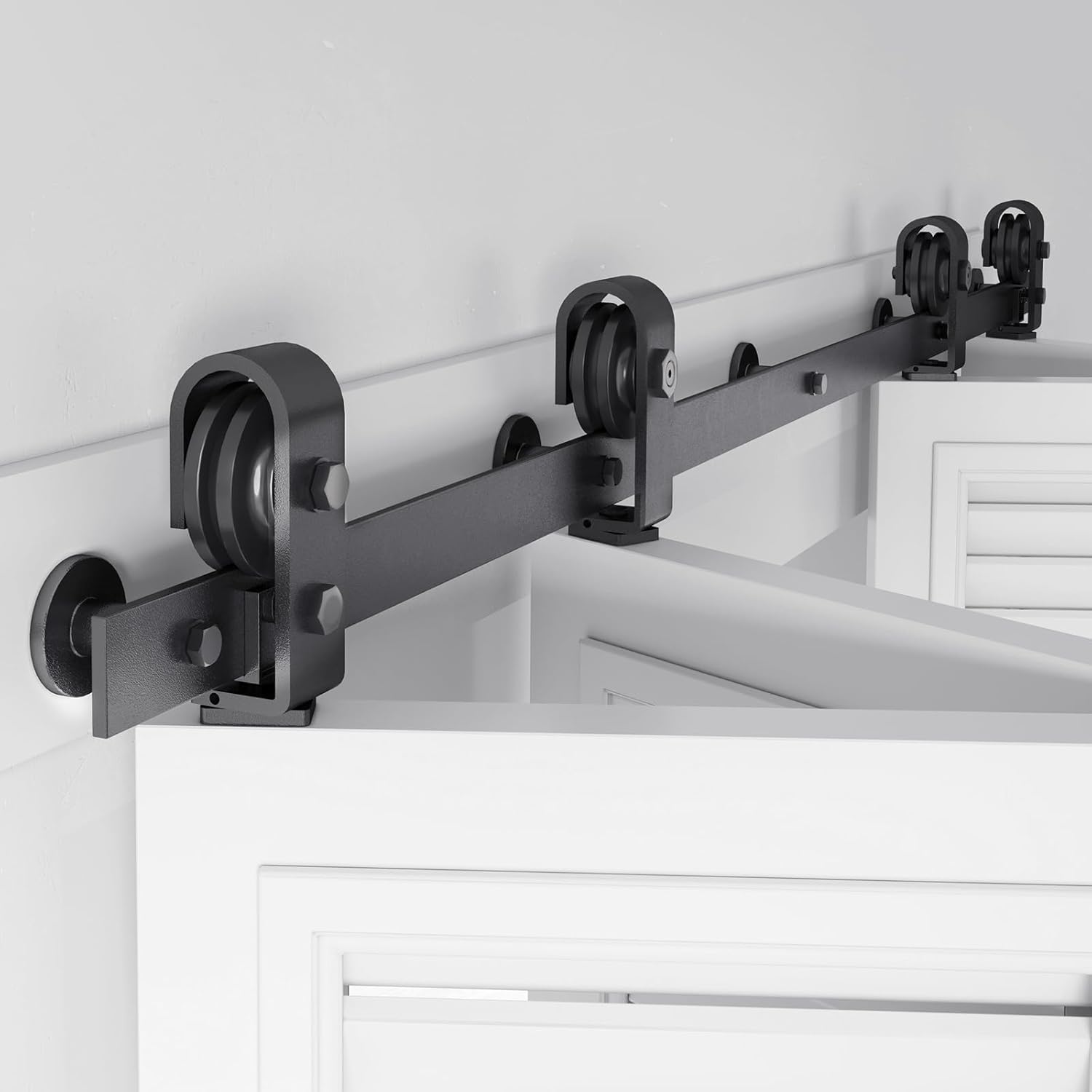 64 inch Bifold Barn Door Hardware Track Kit for Smooth Operation