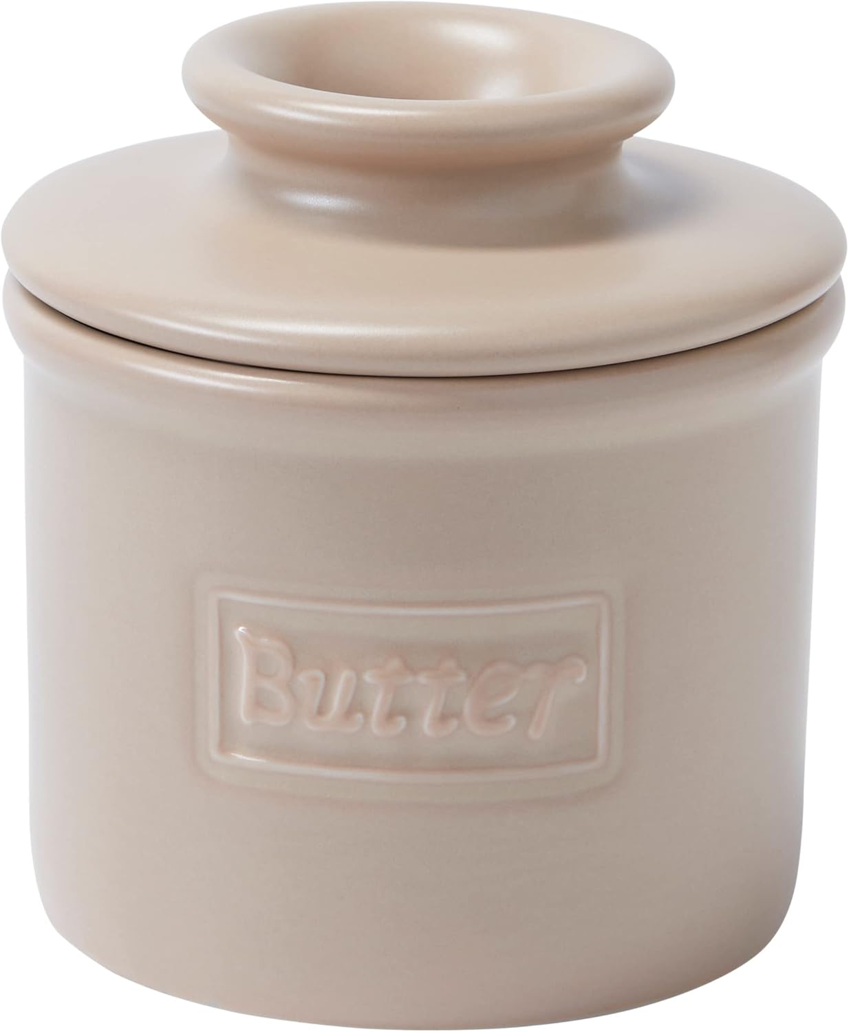 Butter Bell Original Crock for Spreadable Butter - Beige Matte