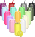 16oz Stainless Steel Can Tumblers 16 Pack - Insulated Can Cups