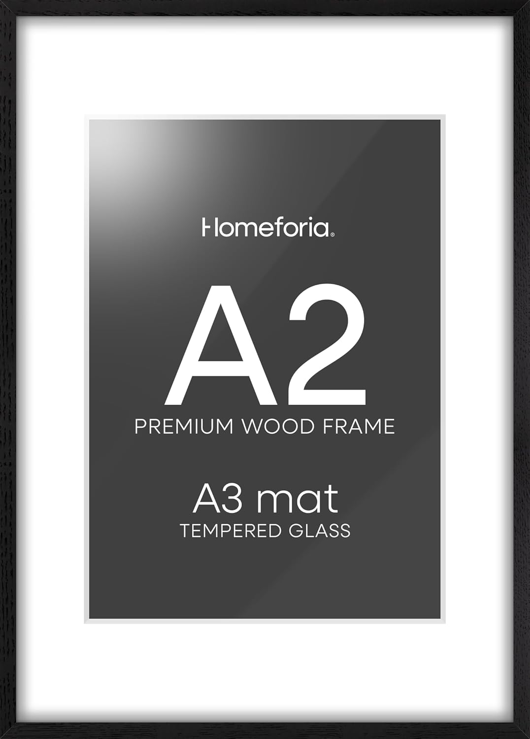 Homeforia A2 Black Wood Frame for Stunning Art Display