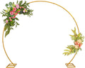 Wedding Arch Round Backdrop Stand 8ft x 7ft Gold - Sturdy Circle Frame
