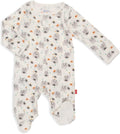 Magnetic Baby Footie Pajamas 100% Organic Cotton - Easy Magnetic cold