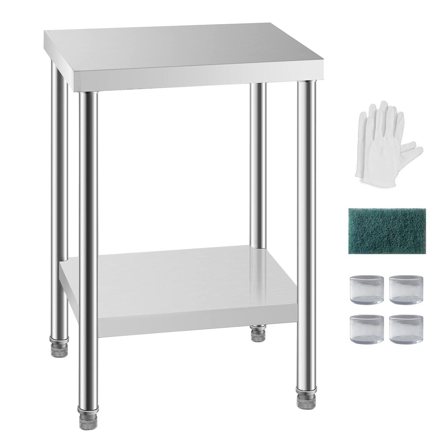 NSF Stainless Steel Prep Table 24 x 18 Inches for Heavy Duty Use