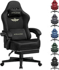 Big and Tall Fabric Gaming Chair 350LBS Capacity with Footrest