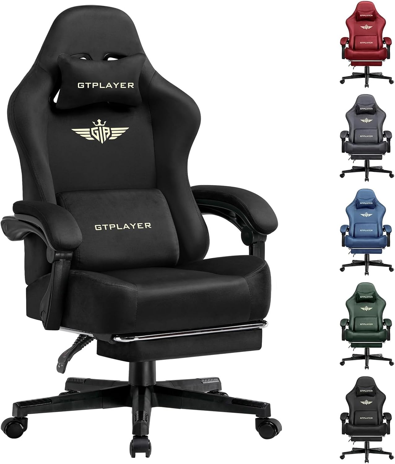 GTPLAYER Gaming Chair with Pocket Spring Cushion for Comfort