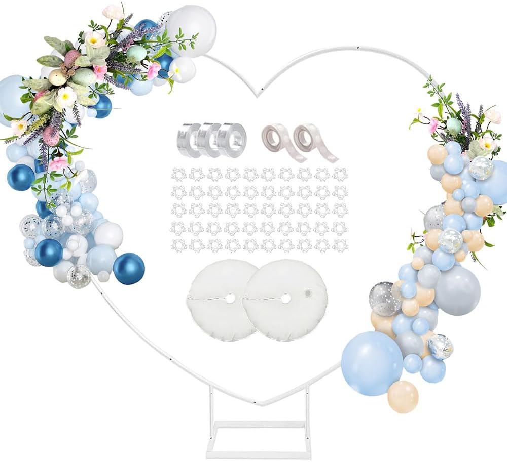 Heart Shaped Metal Balloon Arch Kit for Weddings and Events