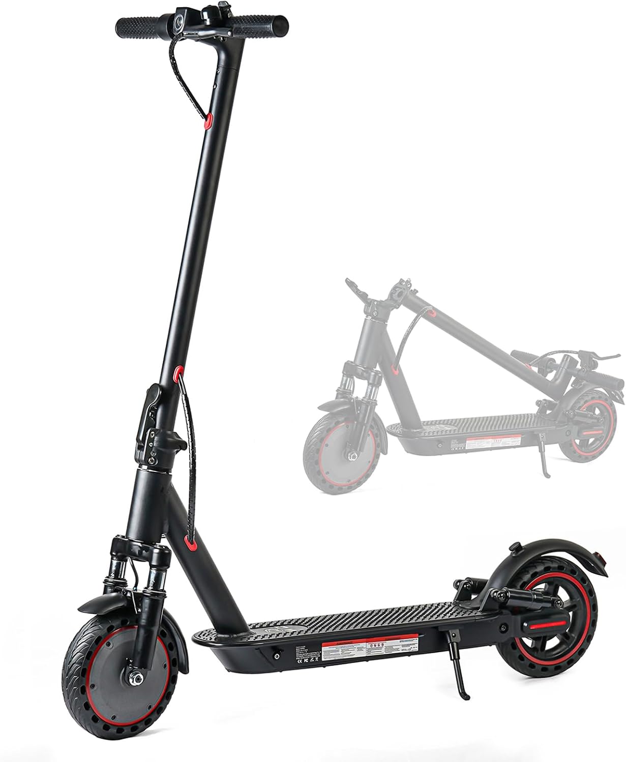 Foldable Adult Electric Scooter with Dual Suspension and Braking