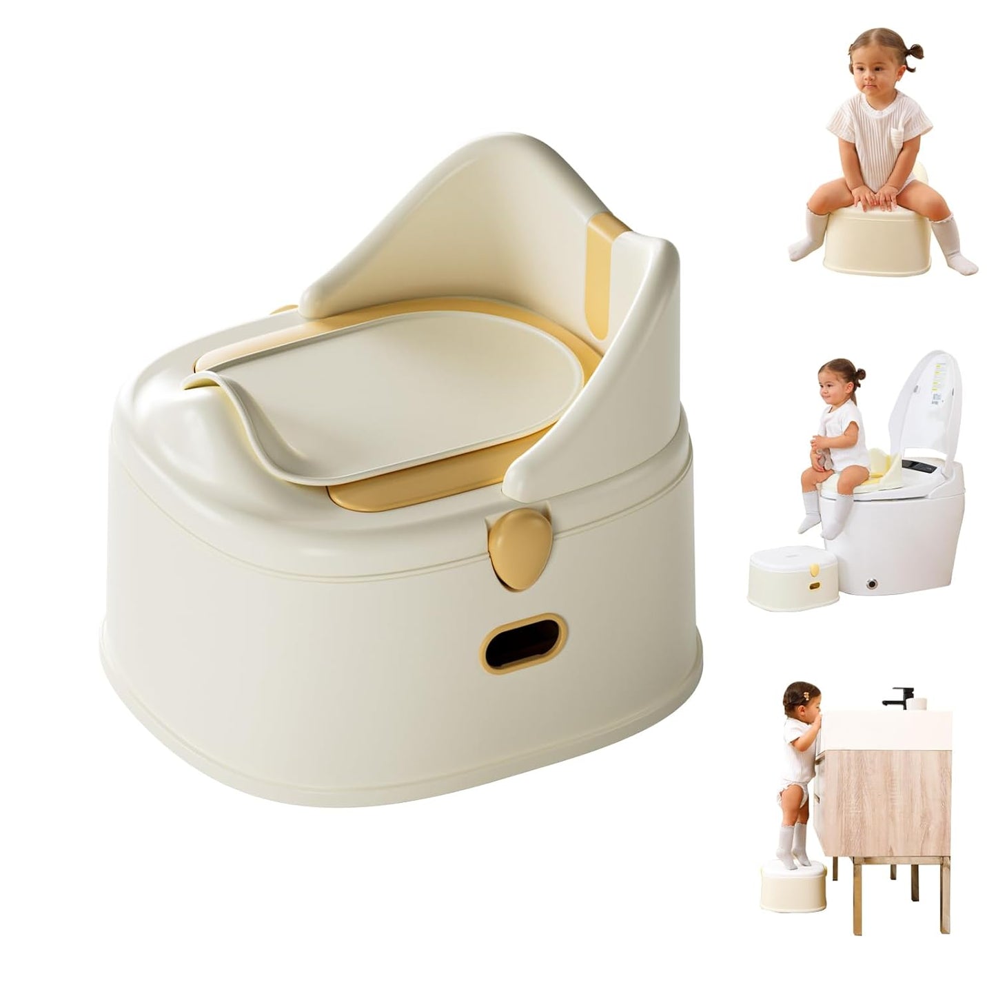3 in 1 Toddler Potty Training Toilet Seat with Steps Ladder