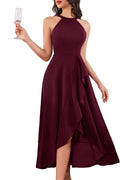Dressystar Womens Halter Split Hem Maxi Dress - Elegant Formal Prom