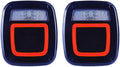 Smoked Halo Tail Lights for 1979-2006 Wrangler Models