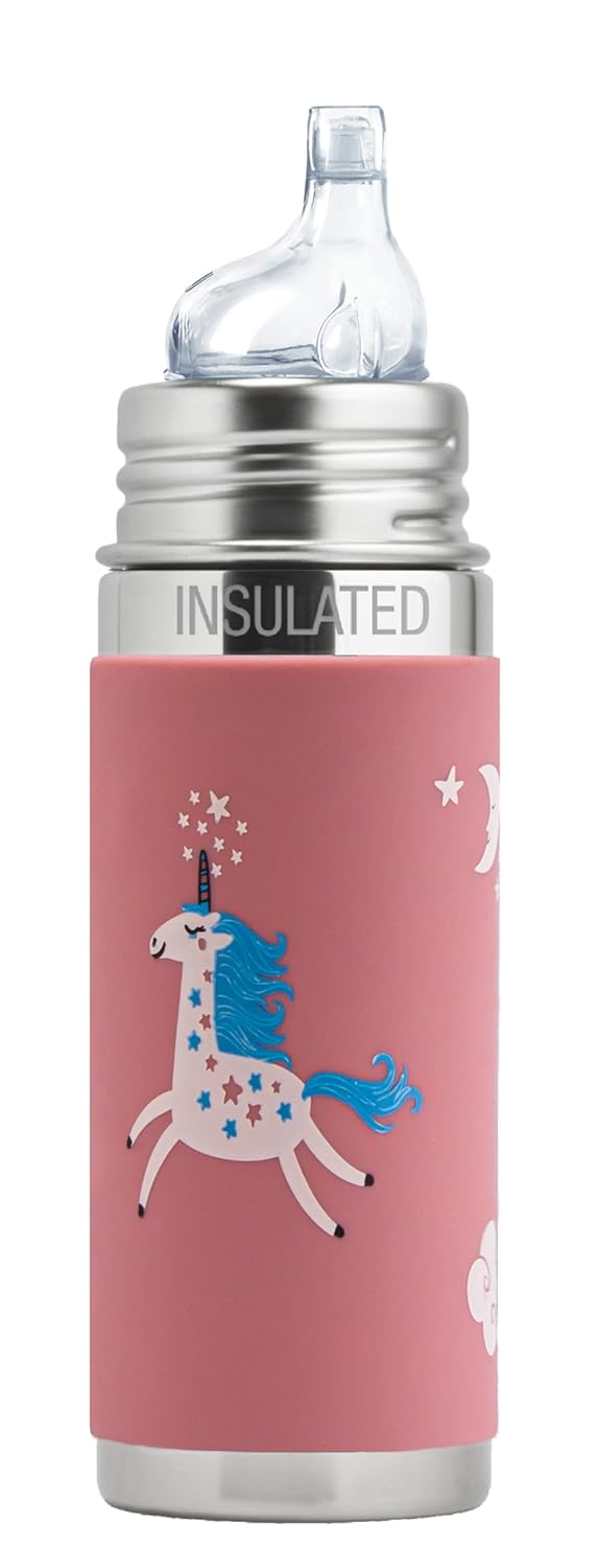 Pura Kiki 9oz Stainless Steel Insulated Sippy Bottle for Kids