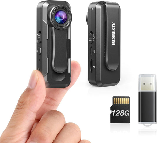 BOBLOV W1 Body Camera with 1080P Video and Loop Recording