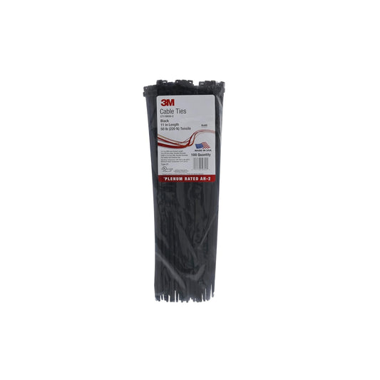 3M Black Cable Tie 50 lb Strength 11 - 100 pcs
