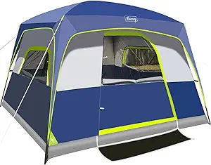 6-Person Instant Camping Tent with Easy Setup and Rainfly