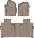 WeatherTech Custom Fit FloorLiners for Silverado & Sierra - Tan