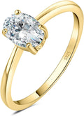 Moissanite Solitaire 2ct Oval 925 Sterling Silver Ring - Classic