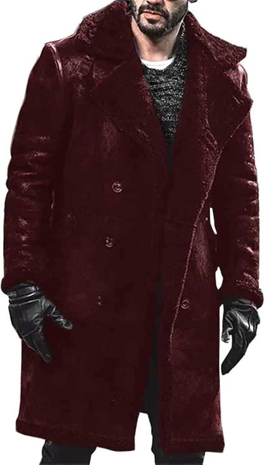 Warm Wool Blend Men's Winter Coat