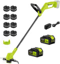 21V String Trimmer Cordless with 2x3.0Ah Battery - Lightweight 12in