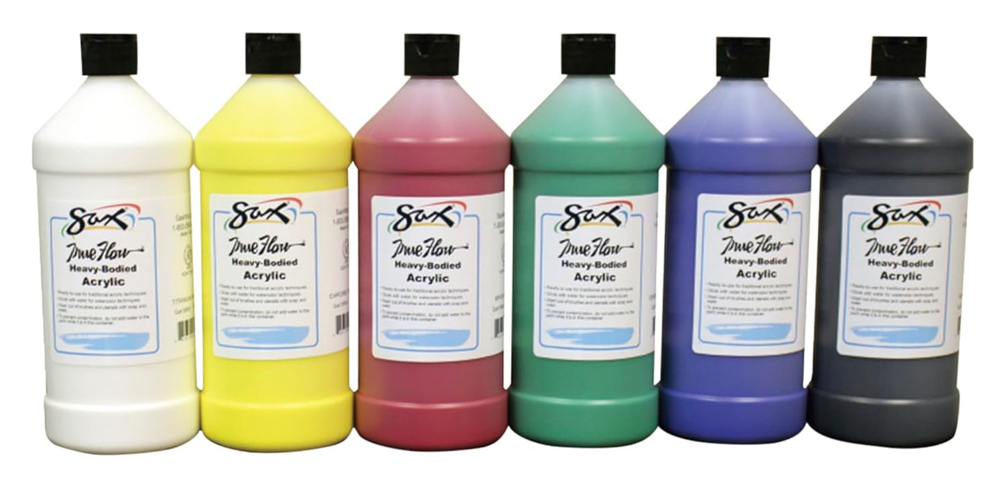 Sax Heavy Body Acrylic Paint Set of 6 for Arts and Crafts