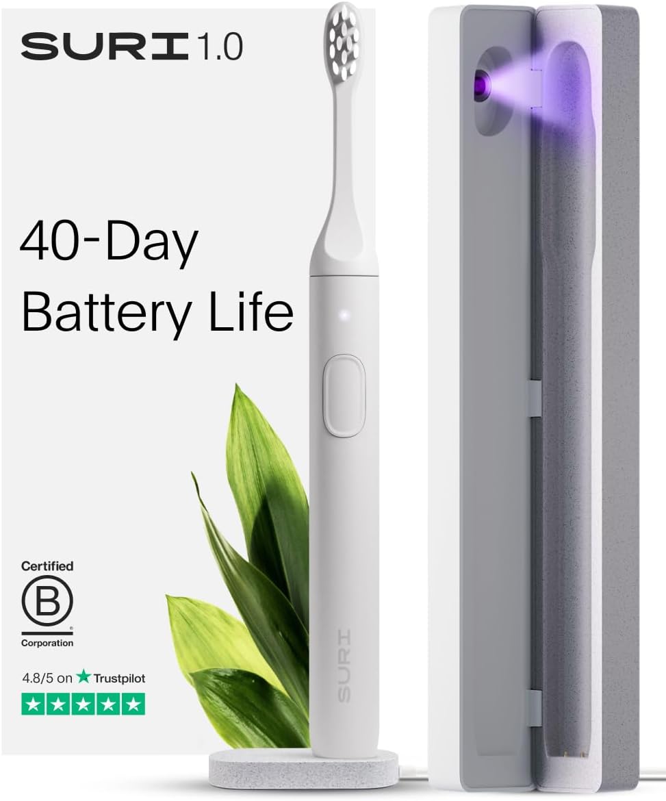SURI Sonic Electric Toothbrush with UV Cleaning Travel Case