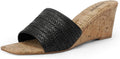 Wedge Sandals for Women Square Toe Wedge Heels - Easy Slip On