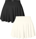 OQQ Women's Flared Mini Skirt Set for Casual Everyday Style