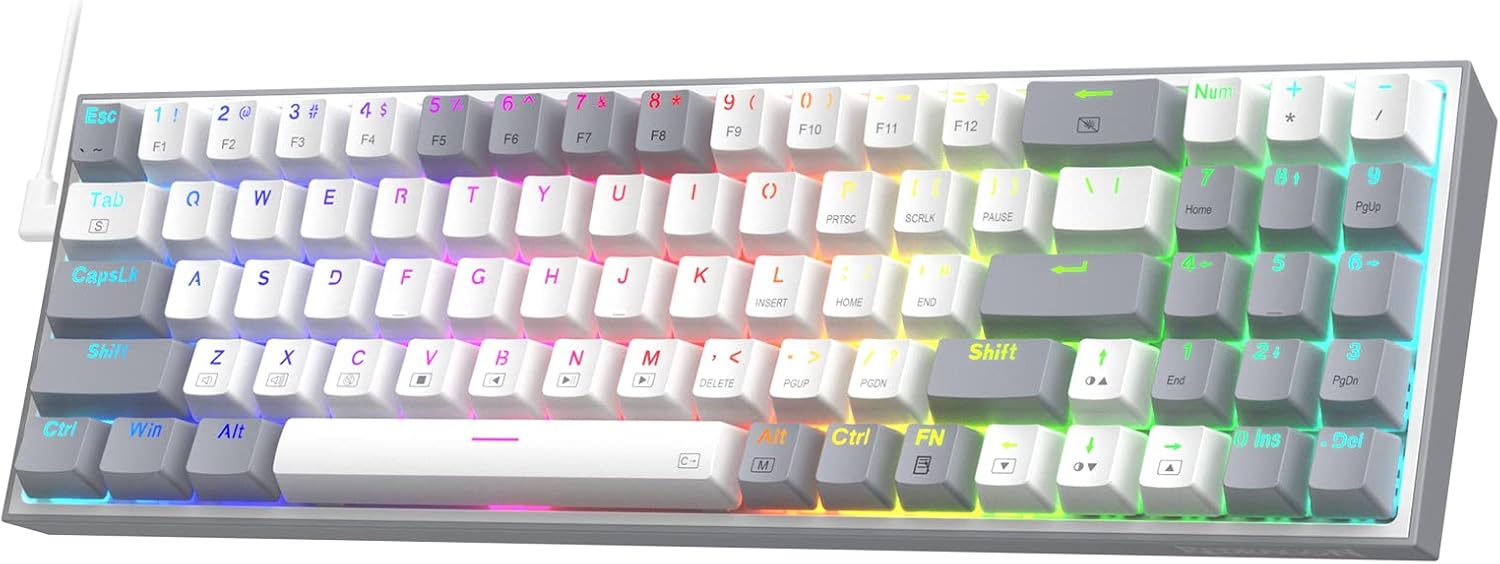 Redragon 75% RGB Gaming Keyboard: Hot-Swap, Compact, Silent Switch