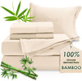California King Luxury Bamboo Viscose Sheets 4pc Set - Cooling Ivory