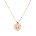Handmade Rose Gold Taurus Zodiac Charm Necklace - Timeless Gift
