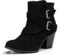 Luoika Women's Wide Width Ankle Boots - Comfortable Extra Wide Side on