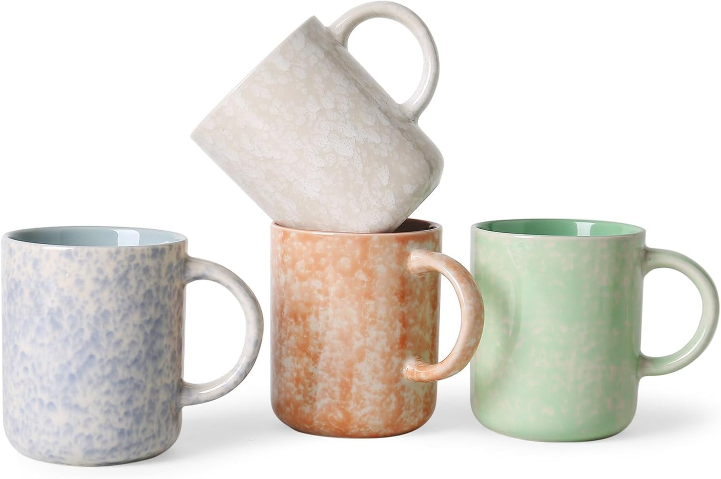 17 OZ Ceramic Coffee Mugs Set of 4 for Tea and Latte Lovers