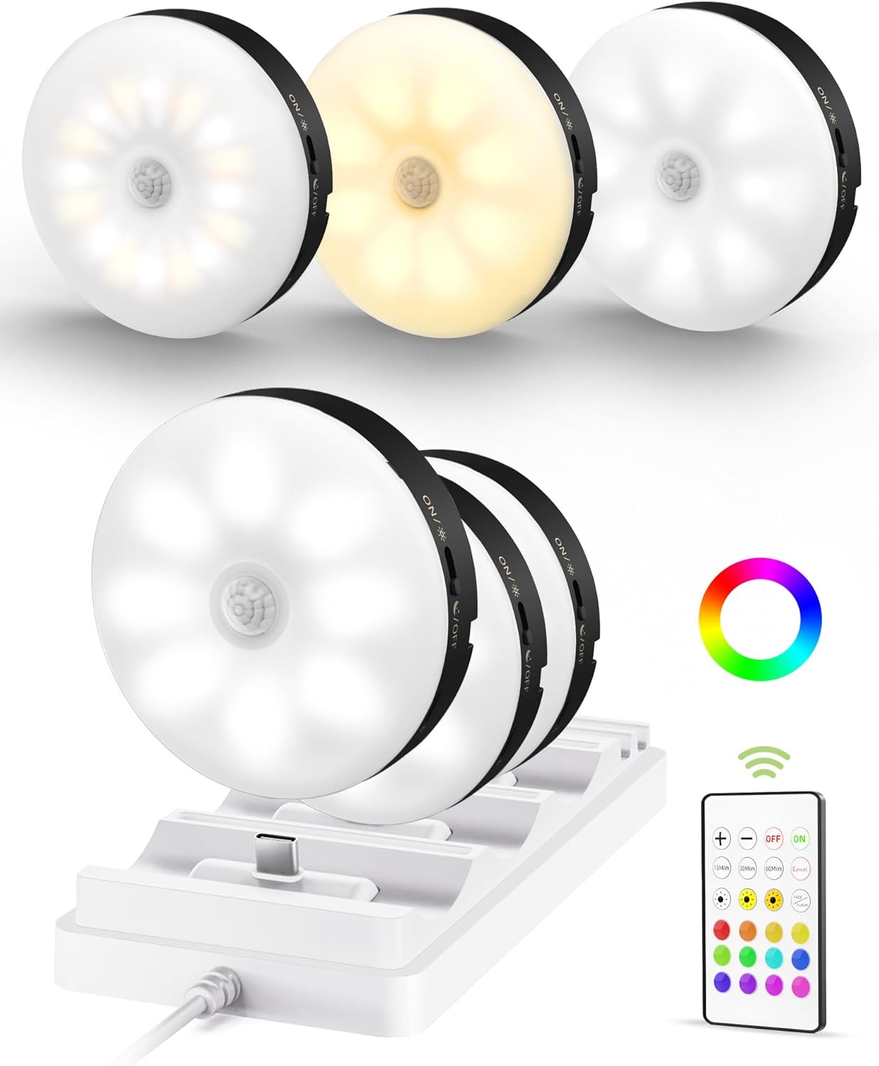 EZVALO Under Cabinet Lighting with Remote and Charging Station